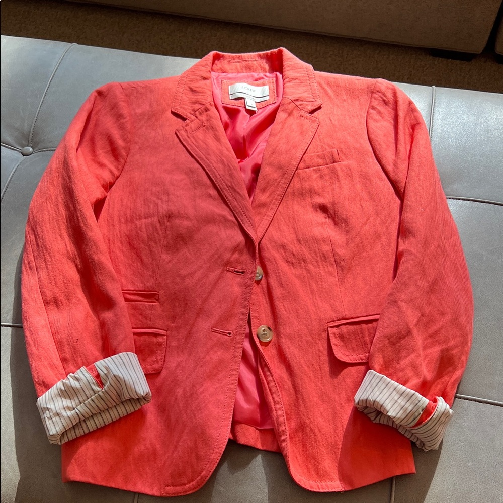 Vibrant Coral Blazer
